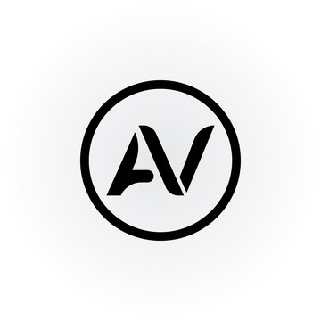 Initial letter AV simple logo Vector template. Simple AV Letter logo design. AV font type logo.