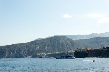 Sorrento stunning town hilltop on the coastline during summer