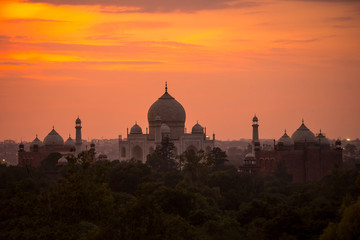 Taj Mahal from the distance, Agra, India