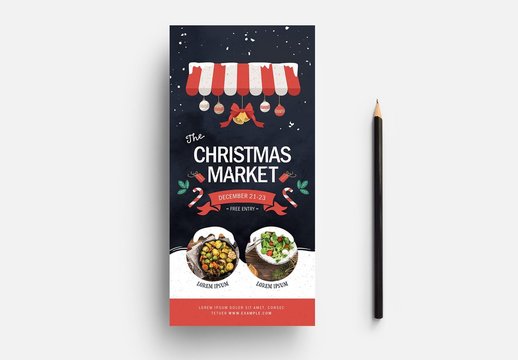Christmas Market Dl Card Layout