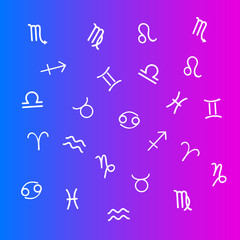 Zodiac signs collection, astrology signs