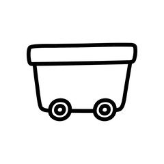wagon on wheels toy plastic icon