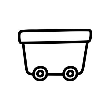 Wagon On Wheels Toy Plastic Icon