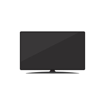 TV is isolated on a black screen