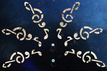 Fototapeta na wymiar G Clef or Treble Clef is symbol used in international music