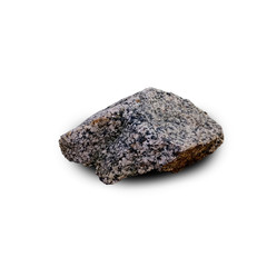 The granite pegmatite isolated on white background, A pegmatite is an igneous rock. 