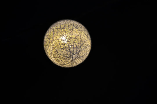 Details of cotton ball string light