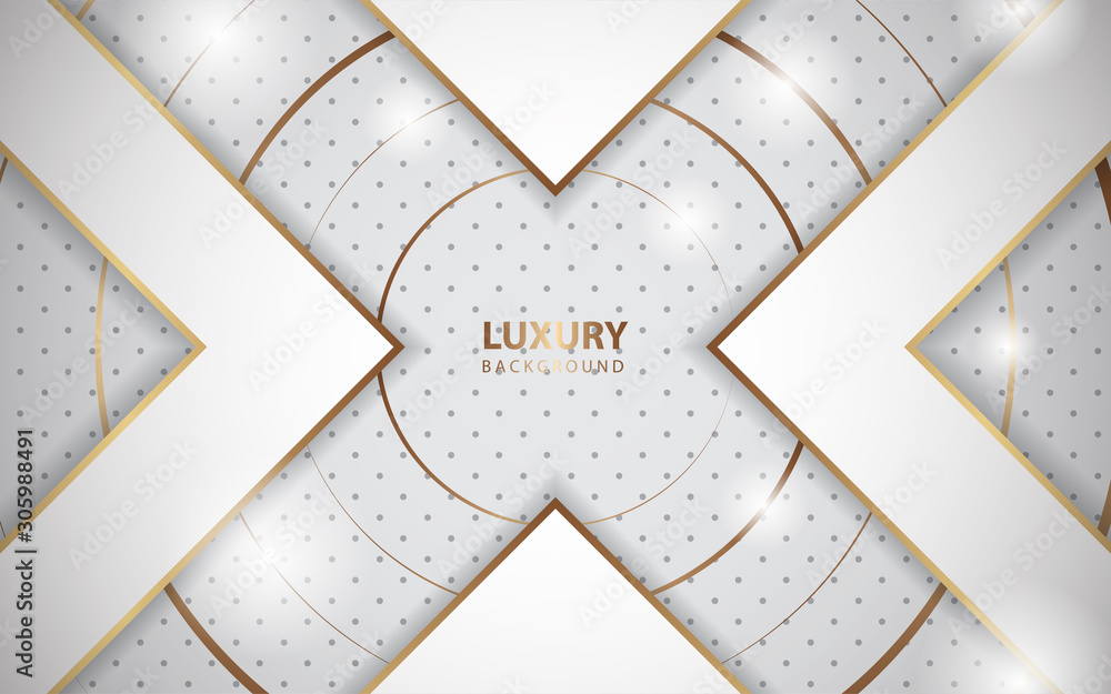 Aufkleber modern abstract light silver background vector. elegant frame shape design with golden line. luxury 