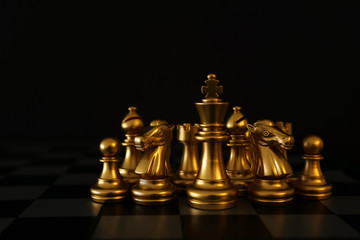 Image of chess game. Business, competition, strategy, leadership and success concept