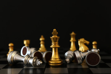 Image of chess game. Business, competition, strategy, leadership and success concept