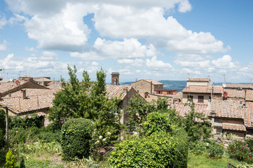 Fototapeta na wymiar Volterra medieval village in summer