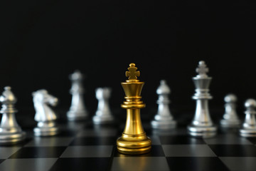 Image of chess game. Business, competition, strategy, leadership and success concept