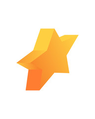 Isometric 3d Star icon. Rating