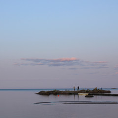 Obraz premium Romantic sunset scene in Vita Sannar, Sweden.