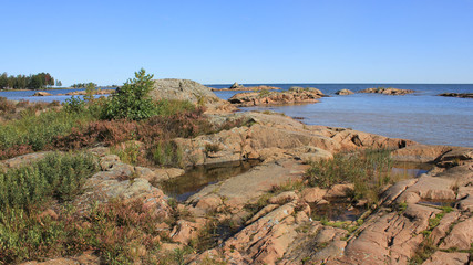 Rock formations at the shore of Lake Vanern.