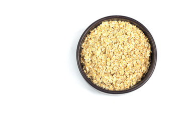  oatmeal in a plate isolate