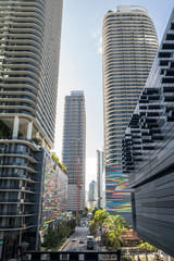 Towers of Brickell City Centre Miami FL - obrazy, fototapety, plakaty