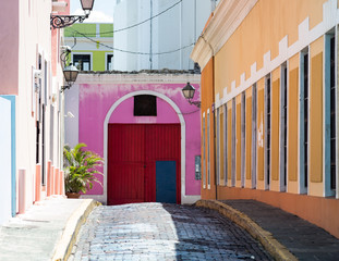 Colorful street in Old San Juan, PR