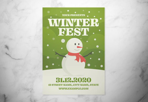 Winter Festival Event Flyer Layout
