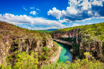 Beautiful view of Furnas canyons, Capiltolio - Minas Gerais, Brazil