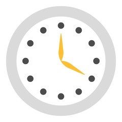 Room wall clock icon. Flat illustration of room wall clock vector icon for web design
