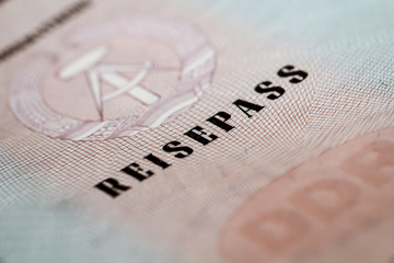 ehemaliger Reisepass der DDR, Reisepass, Reisedokumente