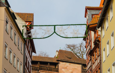 Weihnachtsdekoration Nürnberger Innenstadt Tiergärtnertorplatz