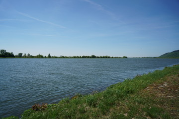 The Danube and its old waters are photographed in Bavaria near Regensburg