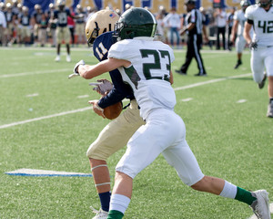 Action photos of high school football players making amazing plays during a football game