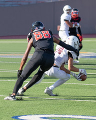Action photos of high school football players making amazing plays during a football game