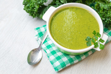 cream or pure vegetables with natural ingredients, top view