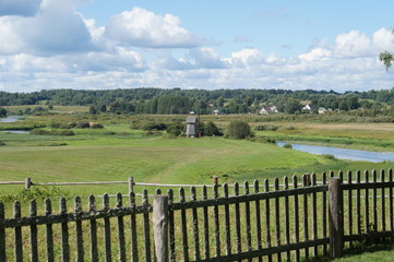 windmill in countryside