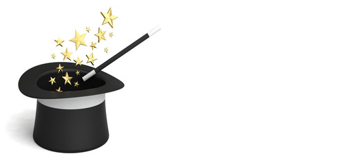 magicians hat star stars magic wand  © esoxx