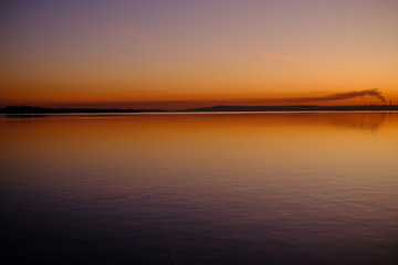 sunset on the water
