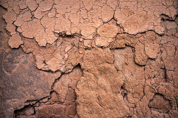 Clay texture of the earth in nature.