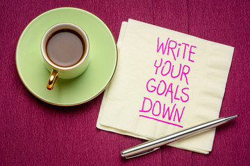 write your goals down reminder