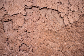 Clay texture of the earth in nature.