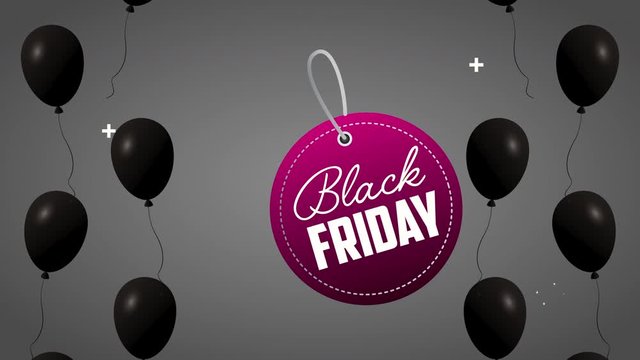 sale black friday clearance with balloons helium and tag
