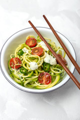 Zucchini noodles with vegetables