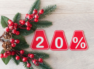 twenty percent off discount - price tag