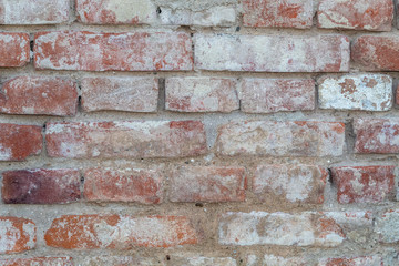 Old Weathered Red Brick Wall Texture