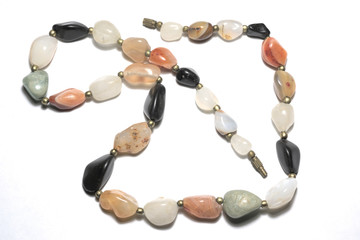 necklace with various stones