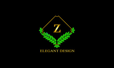 Stylish elegant monogram letter in a flower frame. Decorative template for cafes, bars, restaurants, hotels, boutiques. Business style and brand of the company. Vector illustration.