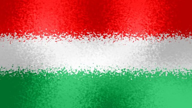animated background seamless loop video full HD hungarian flag with stained effect - symbol of hungary