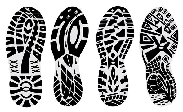  prints of shoes vector illustration