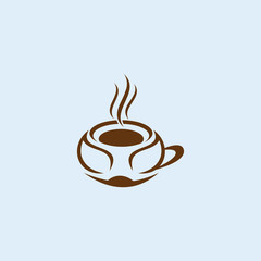 Cup of Cofee vector template isolated with white background.