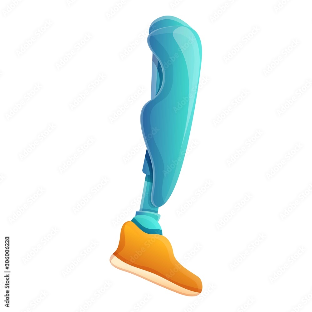 Poster artificial limb foot icon. cartoon of artificial limb foot vector icon for web design isolated on wh