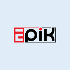 Epik Typography logo sign