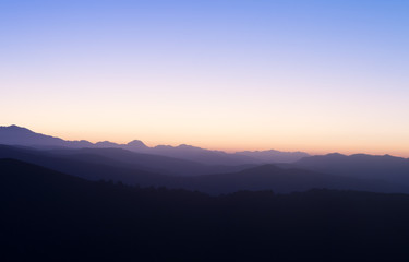 Atardecer en la cima  del Parque natural Saja, Cantabria