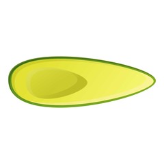 Slice avocado icon. Cartoon of slice avocado vector icon for web design isolated on white background